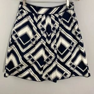 Talbots 100% Cotton Pleated Graphic Skirt